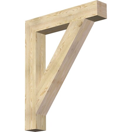Ekena Millwork Traditional Block Rough Sawn Bracket, Douglas Fir, 6"W x 38"D x 46"H BKT06X38X46TRA05RDF